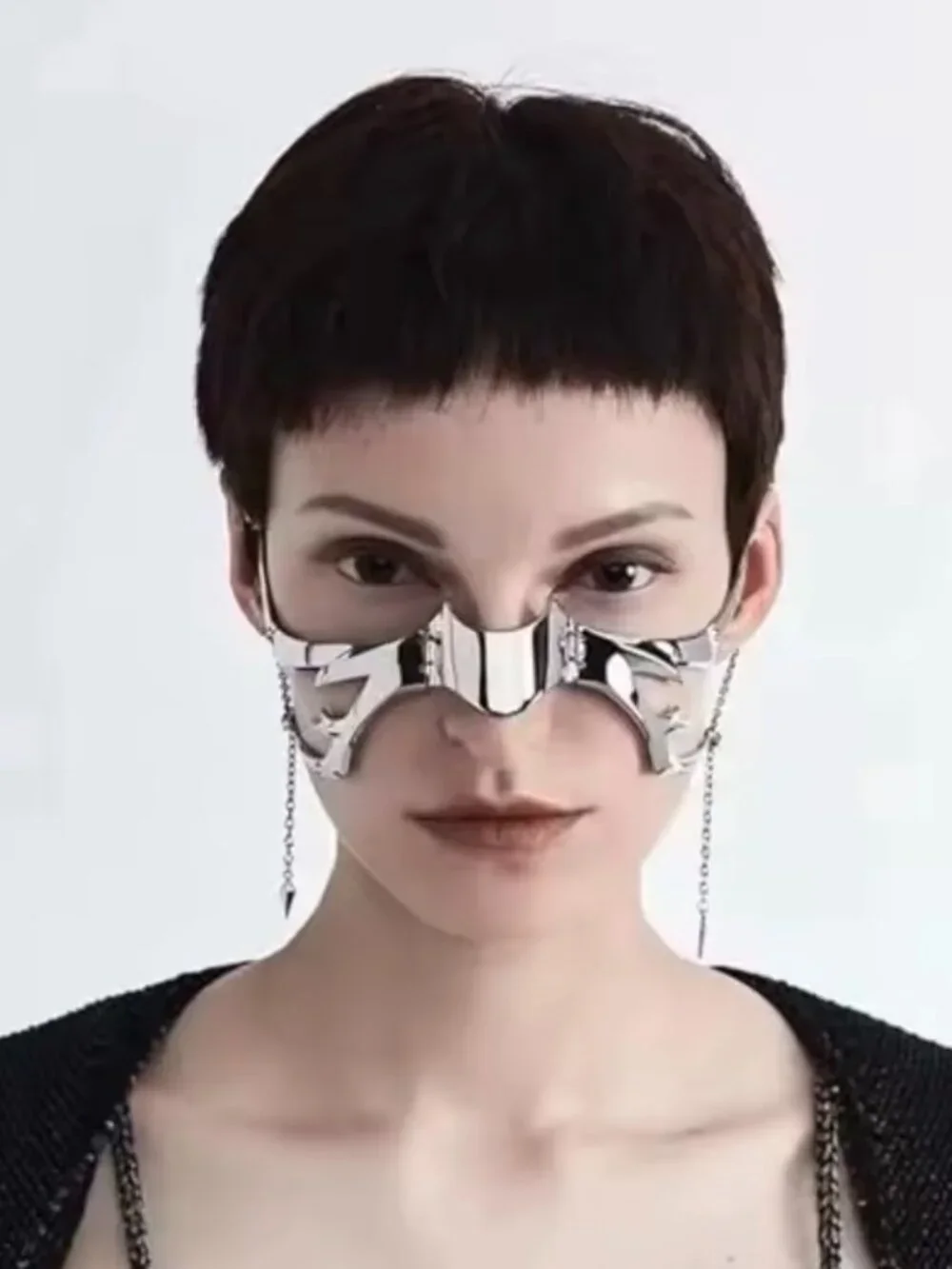 Cyber Punk Masquerade Mask Robot Party Prom Metal Mask